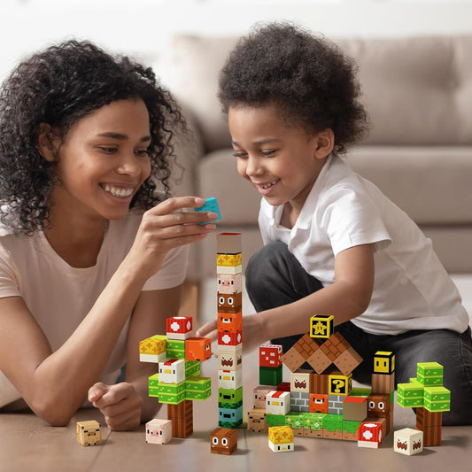 Blocos de Montar Magnéticos em ABS – 100 Peças