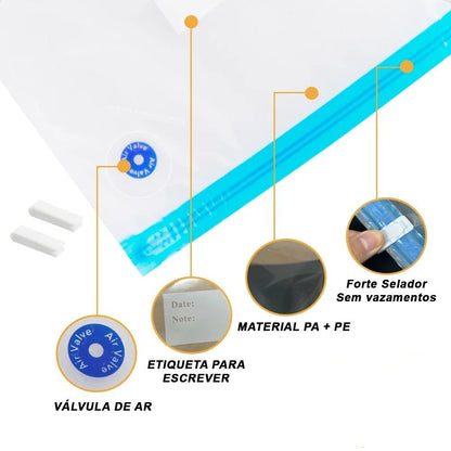 Kit Embalagem a Vácuo com Bomba Manual – 30x34 cm