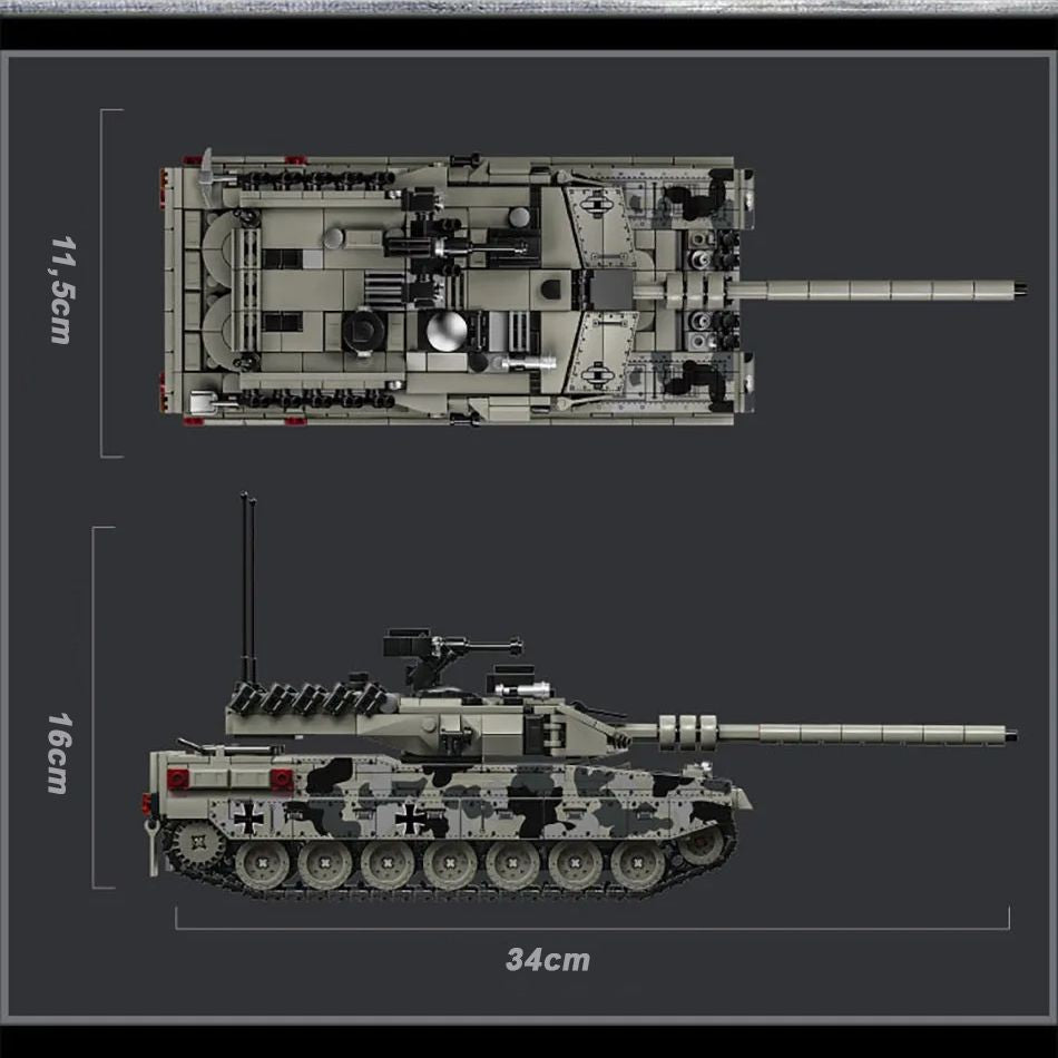 Bloco de Montar Tanque Militar – 1009 Peças
