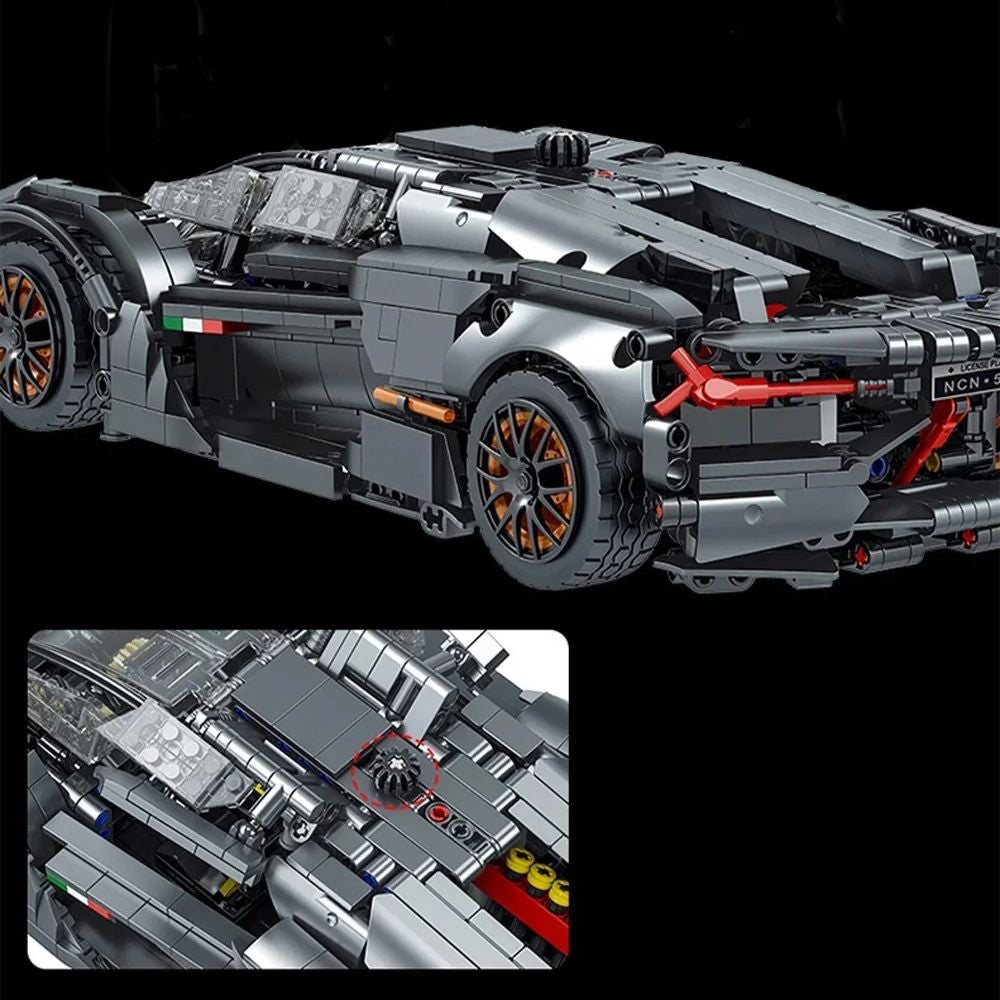 Bloco de Montar Carro Esportivo – 1512 Peças em Plástico ABS