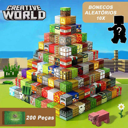 Brinquedo Blocos de Construção Magnético em Plástico ABS