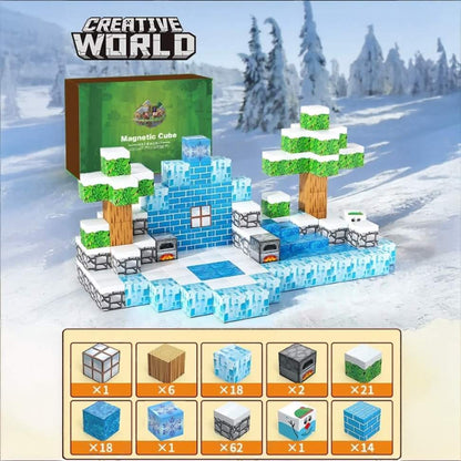 Brinquedo Blocos de Construção Magnético em Plástico ABS