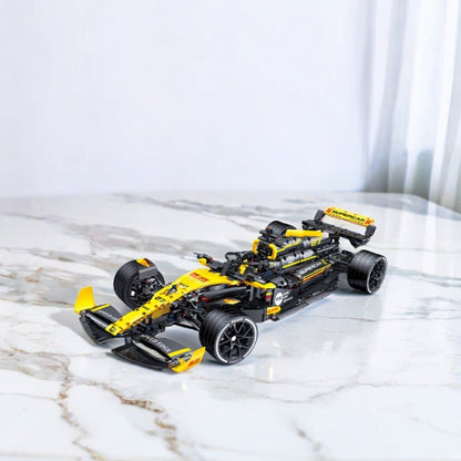 Blocos de Montar Carro Formula 1 Amarelo 1650 Peças