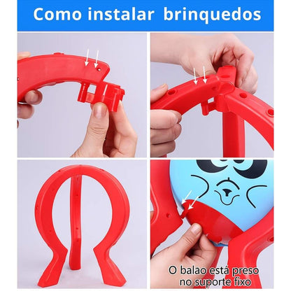 Brinquedo Estoura Balão com Suporte e Dados – Diversão em Família
