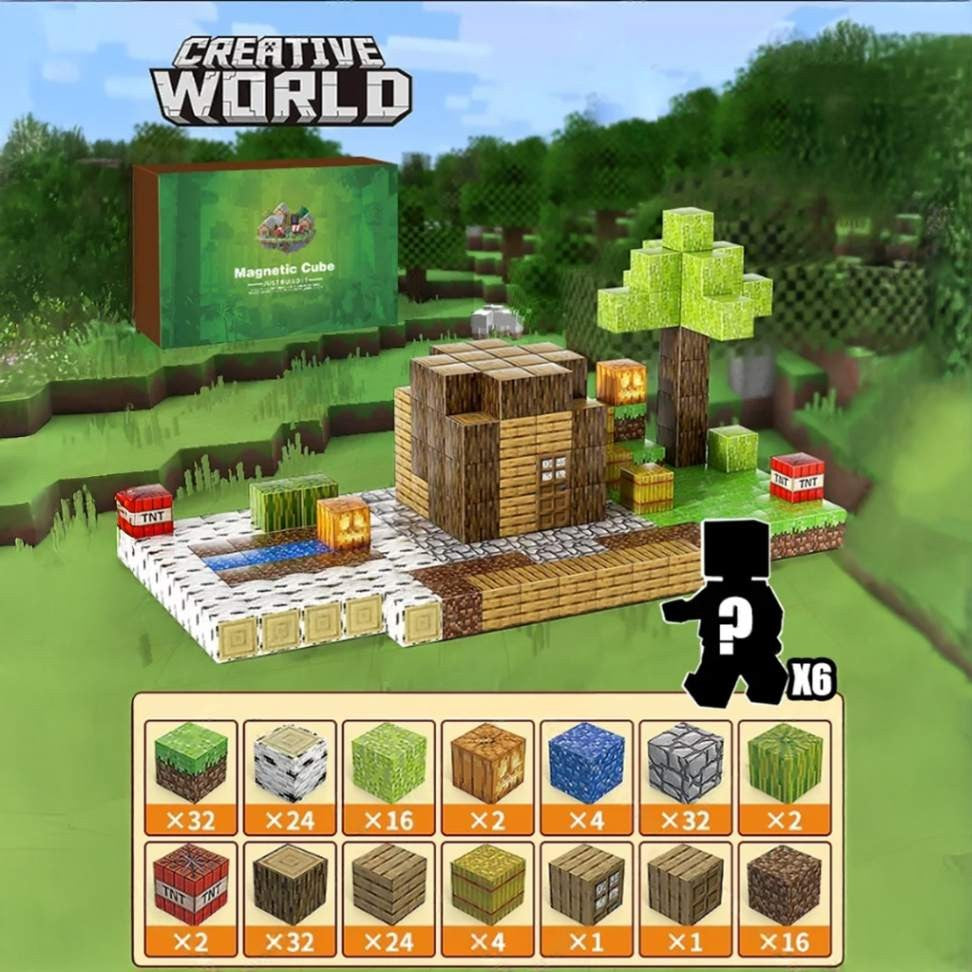 Brinquedo Blocos de Construção Magnético em Plástico ABS