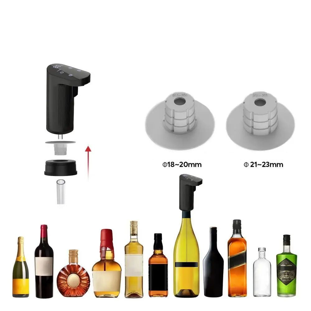 Dispensador de Vinho Elétrico com Decantador Aerador