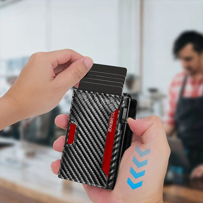 Carteira de Couro Sintético Anti Roubo - 7 Cartões