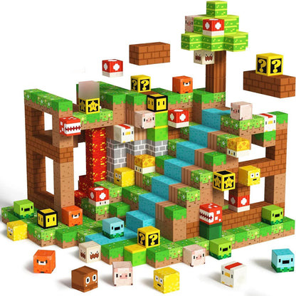 Blocos de Montar Magnéticos em ABS – 100 Peças