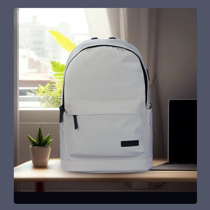 Mochila Branca em Oxford com Compartimento para Notebook